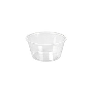 BioPak Salad Dressing Cup rPET Transparent 0.100 L 1 Carton (12 x 200 Pieces = 2,400 Pieces)