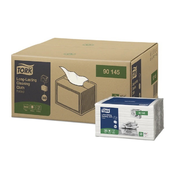 Tork Durable Cleaning Cloths 1 Carton (8 x 50 Cloths = 400 Cloths)
