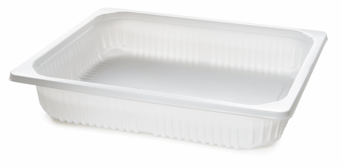 Wonster Gastronorm Tray GN 1/2 ECO Ribbed Transparent 325x265x60 / 730µ / 3.3 L 1 Carton (100 Pieces)