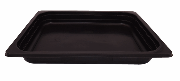 Wonster Gastronorm Tray GN 1/2 PP Black 325x265x40 / 810µ / 2.55 L 1 Carton (100 Pieces)