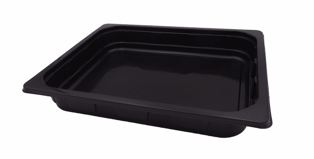 Wonster Gastronorm Tray GN 1/2 PP Black 325x265x50 / 810µ / 3.3 L 1 Carton (100 Pieces)