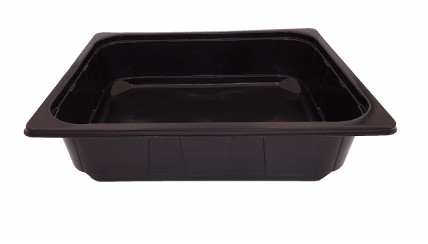 Wonster Gastronorm Tray GN 1/2 PP Black 325x265x80 / 810µ / 5.3 L 1 Carton (96 Pieces)